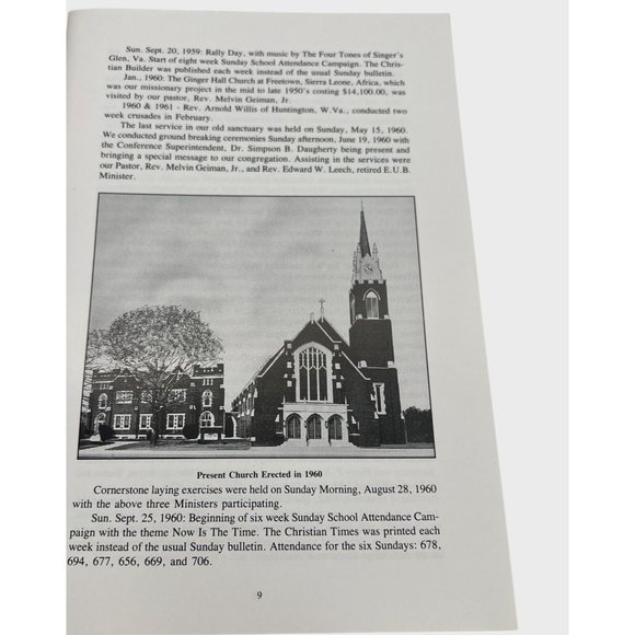 1993 Fourth United Methodist Church York PA Centennial Celebration Booklet - Picture 6 of 6